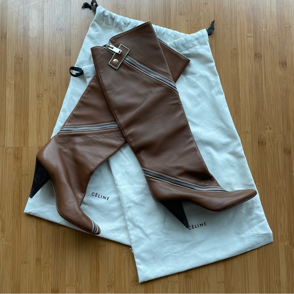 Celine Knee high Zipper Boots